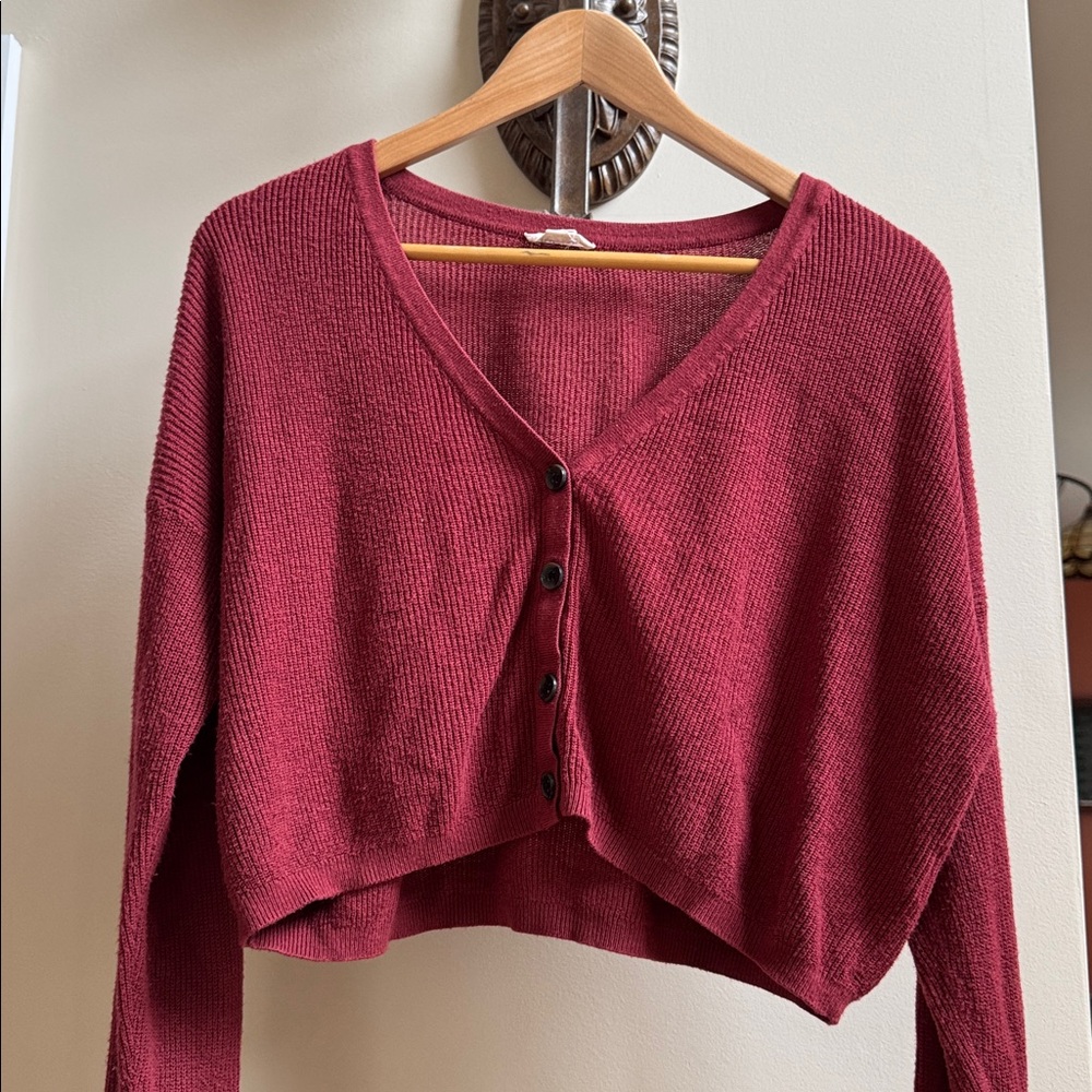 Garage Maroon Knit Sweater